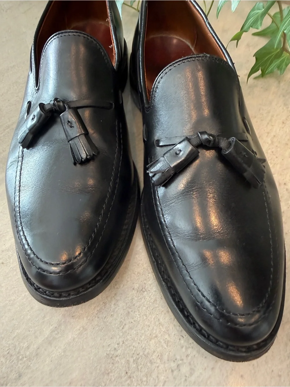 Allen Edmonds Grayson Black Leather Tassel Loafers Men’s 10.5 D Dress Shoes USA